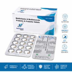 Nutrimox Multivitamin & Multiminerals Prebiotic & Probiotic Tablets